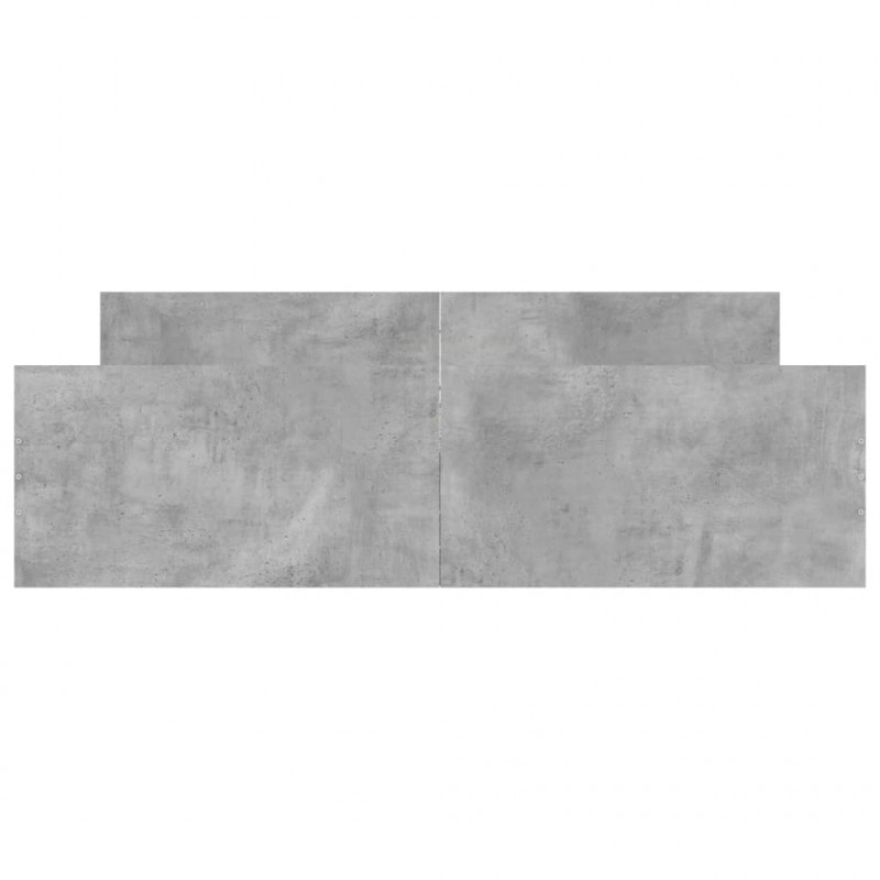 Rama łóżka z wezgłowiem i zanóżkiem, szarość betonu, 140x200 cm