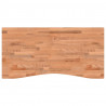 Blat do biurka, 110x(50-55)x1,5 cm, lite drewno bukowe