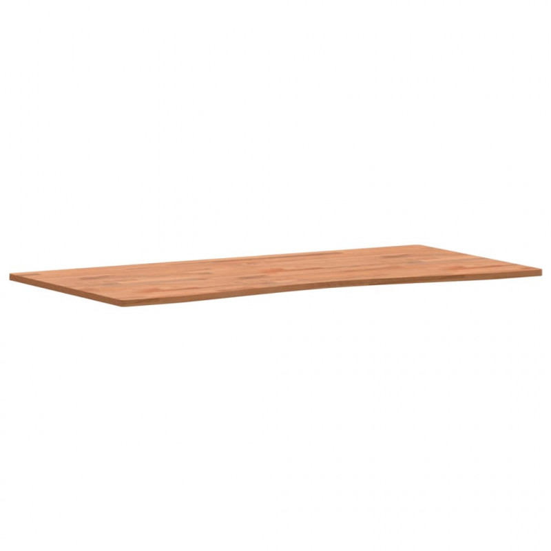 Blat do biurka, 110x(50-55)x1,5 cm, lite drewno bukowe