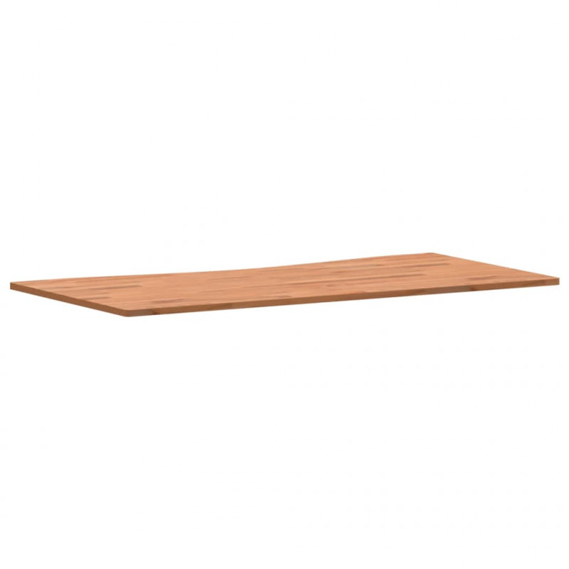 Blat do biurka, 110x(50-55)x1,5 cm, lite drewno bukowe