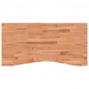 Blat do biurka, 100x(45-50)x4 cm, lite drewno bukowe