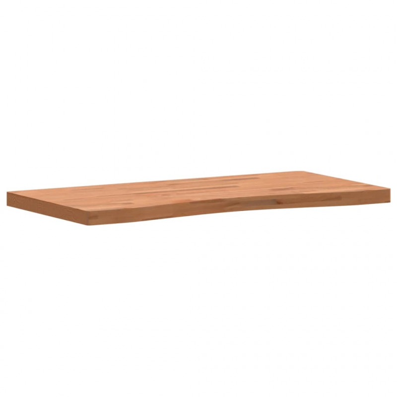 Blat do biurka, 100x(45-50)x4 cm, lite drewno bukowe