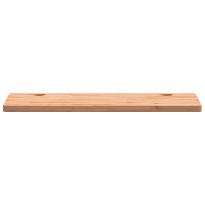 Blat biurka, 100x50x2,5 cm, lite drewno bukowe