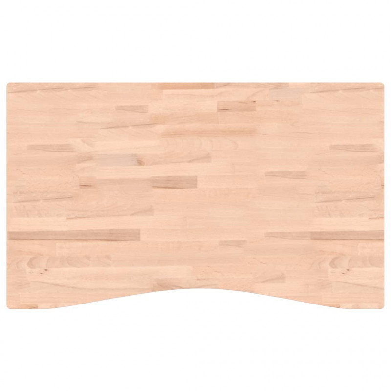 Blat do biurka, 100x(55-60)x4 cm, lite drewno bukowe