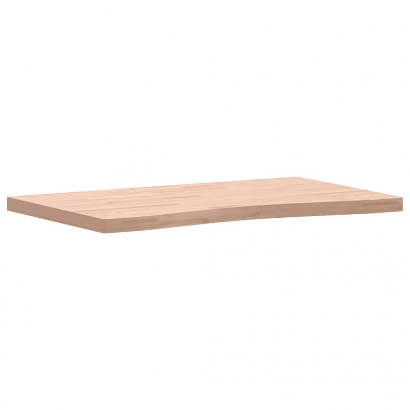 Blat do biurka, 100x(55-60)x4 cm, lite drewno bukowe