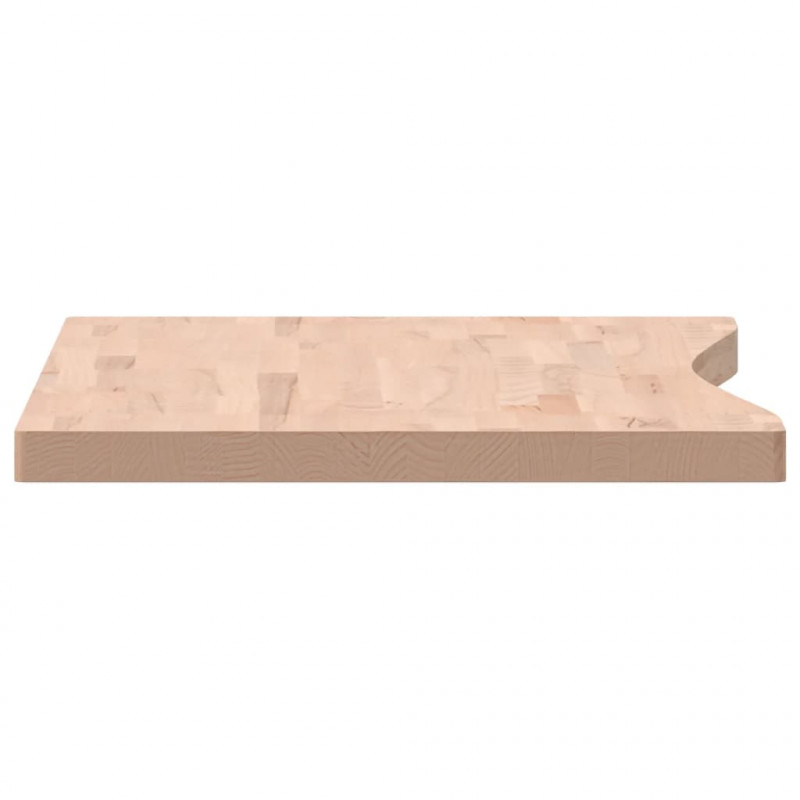 Blat do biurka, 100x(55-60)x4 cm, lite drewno bukowe