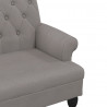 Ławka z oparciem, kolor taupe, 120x62x75,5 cm, tkanina