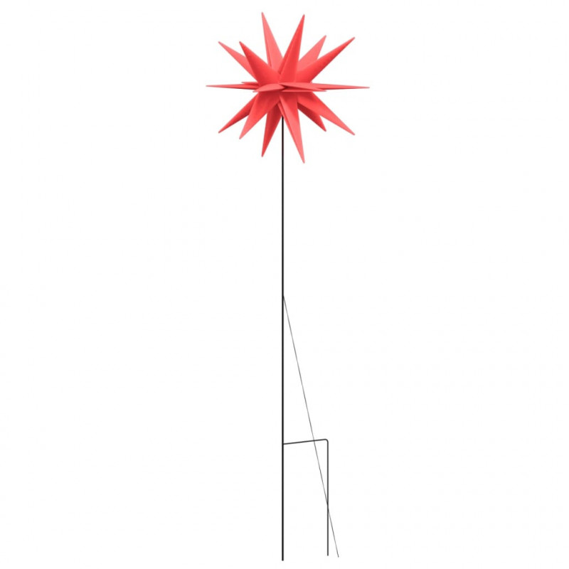 Ozdoby świetlne LED z prętami, składane 3 szt., czerwone, 57 cm