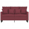 Sofa 2-osobowa, winna czerwień, 120 cm, tapicerowana tkaniną
