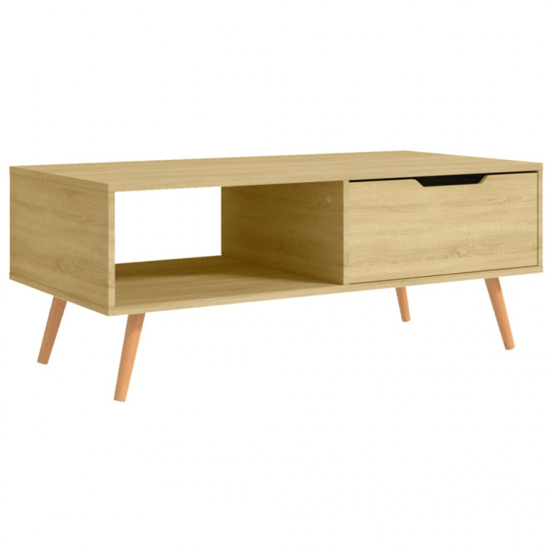 Stolik kawowy, dąb sonoma 100x49,5x43cm materiał drewnopochodny