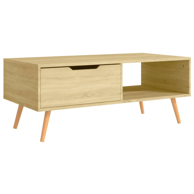 Stolik kawowy, dąb sonoma 100x49,5x43cm materiał drewnopochodny