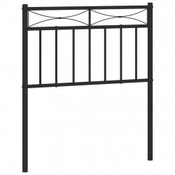 Metalowe wezgłowie, czarne, 75 cm