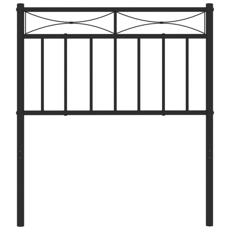 Metalowe wezgłowie, czarne, 75 cm