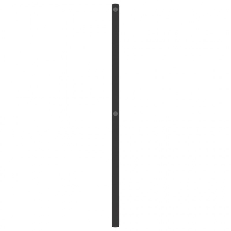 Metalowe wezgłowie, czarne, 75 cm
