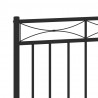 Metalowe wezgłowie, czarne, 75 cm