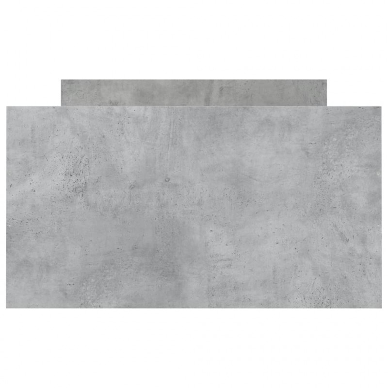 Rama łóżka z wezgłowiem i zanóżkiem, szarość betonu, 100x200 cm