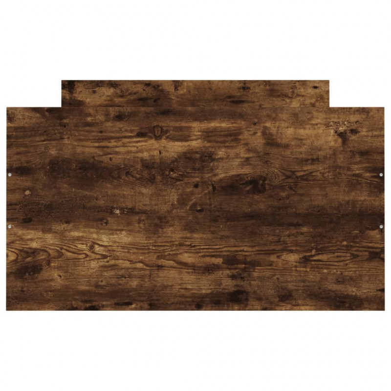 Rama łóżka z wezgłowiem i zanóżkiem, przydymiony dąb, 100x200cm
