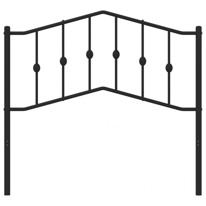 Metalowe wezgłowie, czarne, 100 cm
