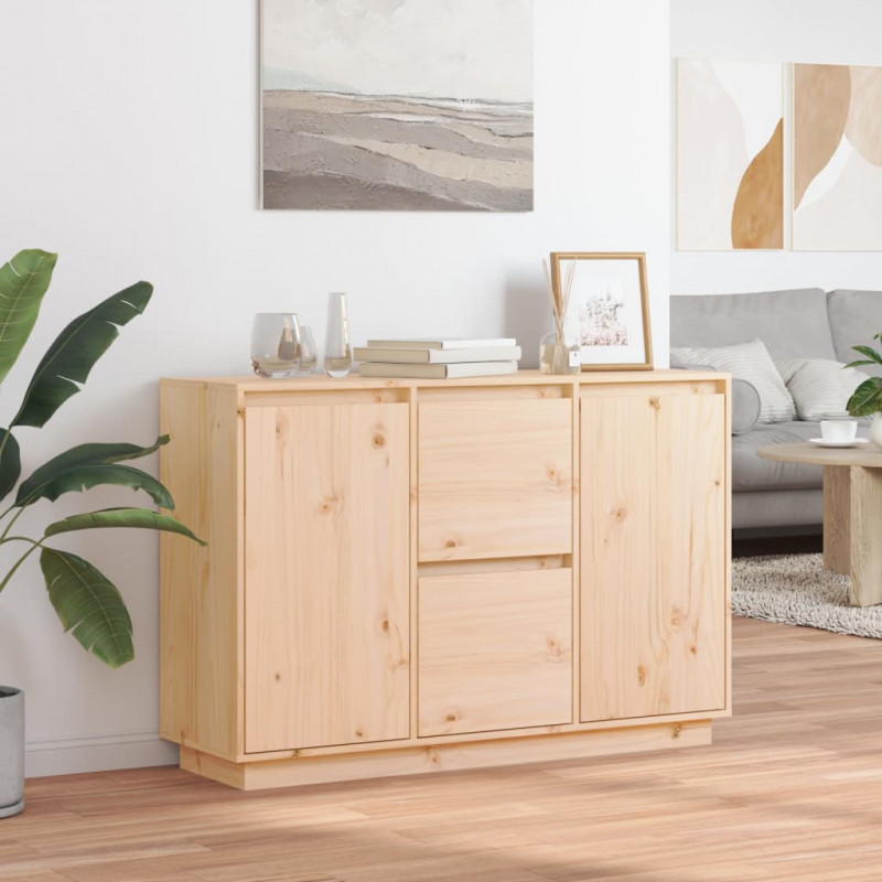 Szafka, 110x34x75 cm, lite drewno sosnowe