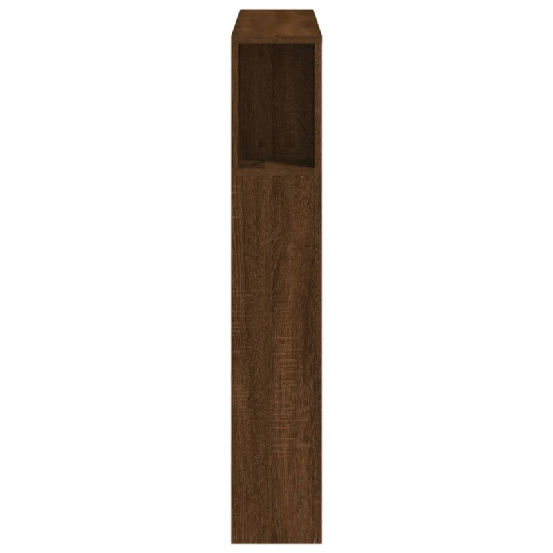 Wezgłowie łóżka z LED, brązowy dąb, 100x18,5x103,5 cm