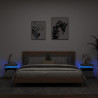 Szafki nocne z LED, 2 szt., szarość betonu, 40x39x48,5 cm