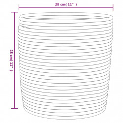 Kosze do przechowywania, 2 szt, szaro-białe, Ø28x28 cm, bawełna