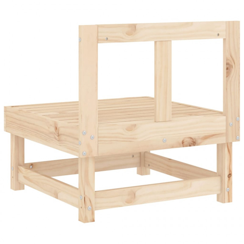 Ogrodowa sofa środkowa, lite drewno sosnowe