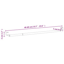 Karnisze, 2 szt., biało-srebrne, 40-60 cm, aluminium