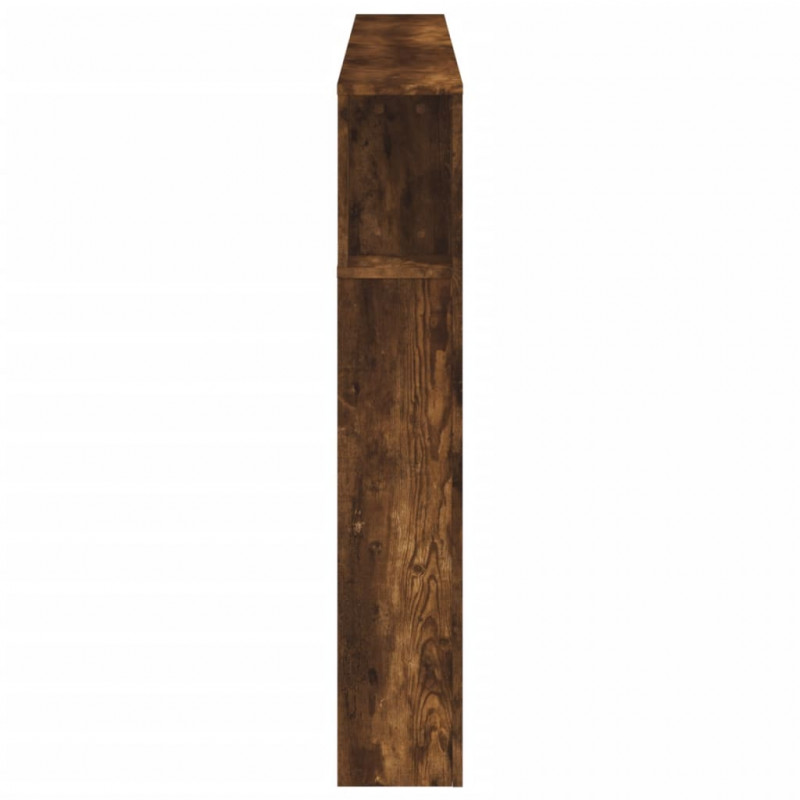 Wezgłowie łóżka z LED, przydymiony dąb, 180x18,5x103,5 cm