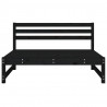 Sofa środkowa do ogrodu, czarna, 120x80 cm, lite drewno sosnowe