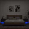 Wiszące szafki nocne z LED, 2 szt., czarne