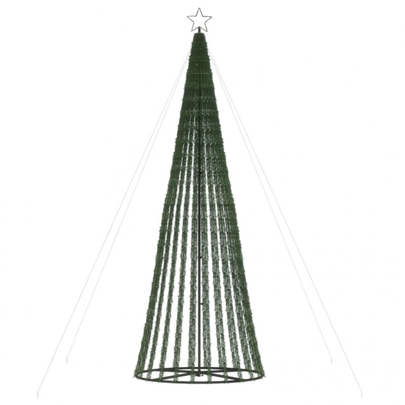 Stożkowa choinka z lampek, 688 zimnych białych LED, 300 cm
