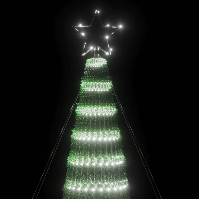Stożkowa choinka z lampek, 688 zimnych białych LED, 300 cm
