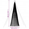 Stożkowa choinka z lampek, 688 zimnych białych LED, 300 cm