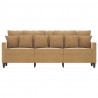 Sofa 3-osobowa, brązowa, 180 cm, tapicerowana aksamitem