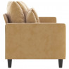 Sofa 3-osobowa, brązowa, 180 cm, tapicerowana aksamitem