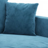Fotel, niebieski, 60 cm, obity aksamitem