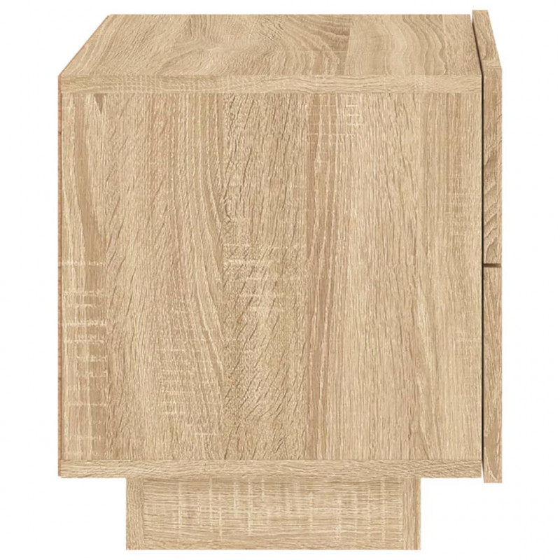 Szafka nocna z oświetleniem LED, dąb sonoma, 70x36x40,5 cm
