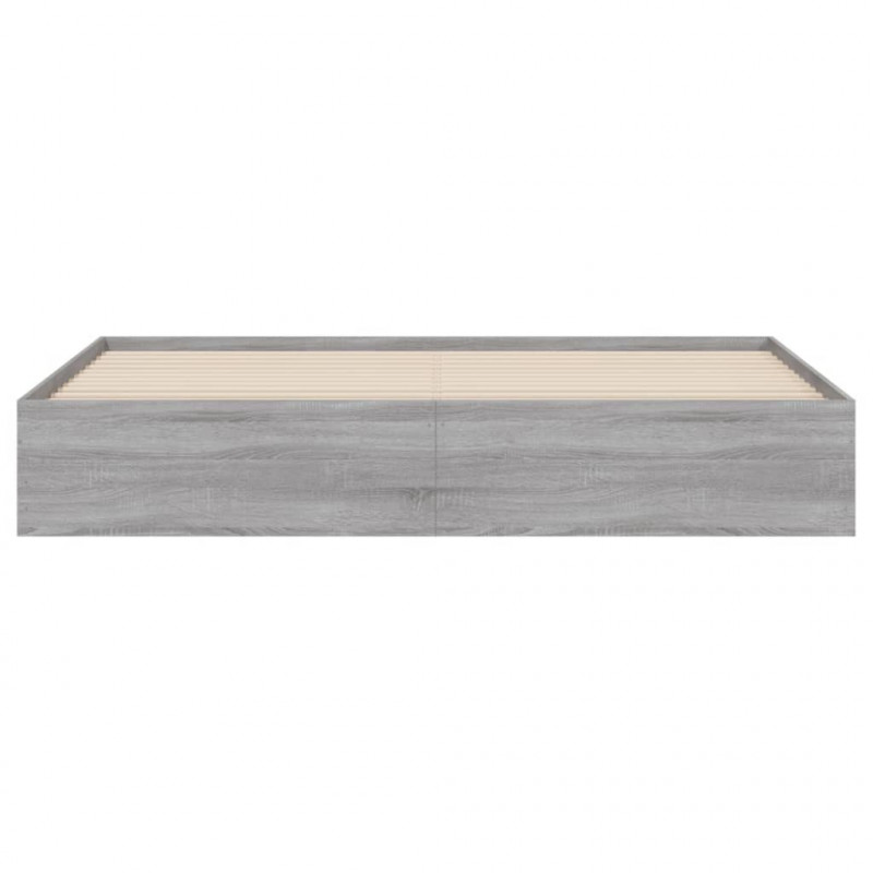 Rama łóżka z szufladami, szary dąb sonoma, 200x200 cm