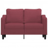 Sofa 2-osobowa, winna czerwień, 120 cm, tapicerowana tkaniną