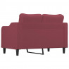 Sofa 2-osobowa, winna czerwień, 120 cm, tapicerowana tkaniną