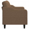 Sofa 2-osobowa, brązowa, 140 cm, tapicerowana tkaniną