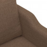 Sofa 2-osobowa, brązowa, 140 cm, tapicerowana tkaniną