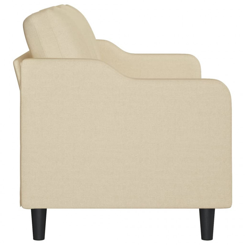 3-osobowa sofa, kremowa, 180 cm, tapicerowana tkaniną