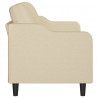 3-osobowa sofa, kremowa, 180 cm, tapicerowana tkaniną