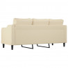 3-osobowa sofa, kremowa, 180 cm, tapicerowana tkaniną