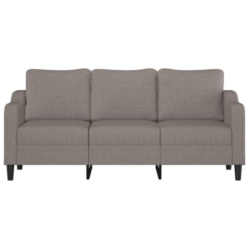 Sofa 3-osobowa, kolor taupe, 180 cm, tapicerowana tkaniną