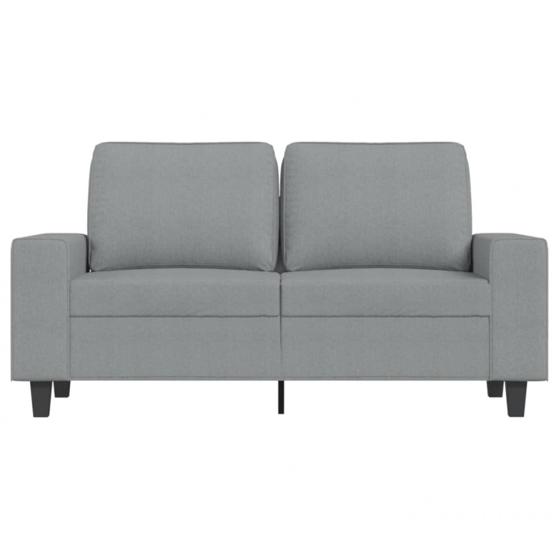 Sofa 2-osobowa, jasnoszara, 120 cm, tapicerowana tkaniną