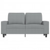 Sofa 2-osobowa, jasnoszara, 120 cm, tapicerowana tkaniną
