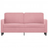 Sofa 2-osobowa, różowy, 140 cm, tapicerowana aksamitem
